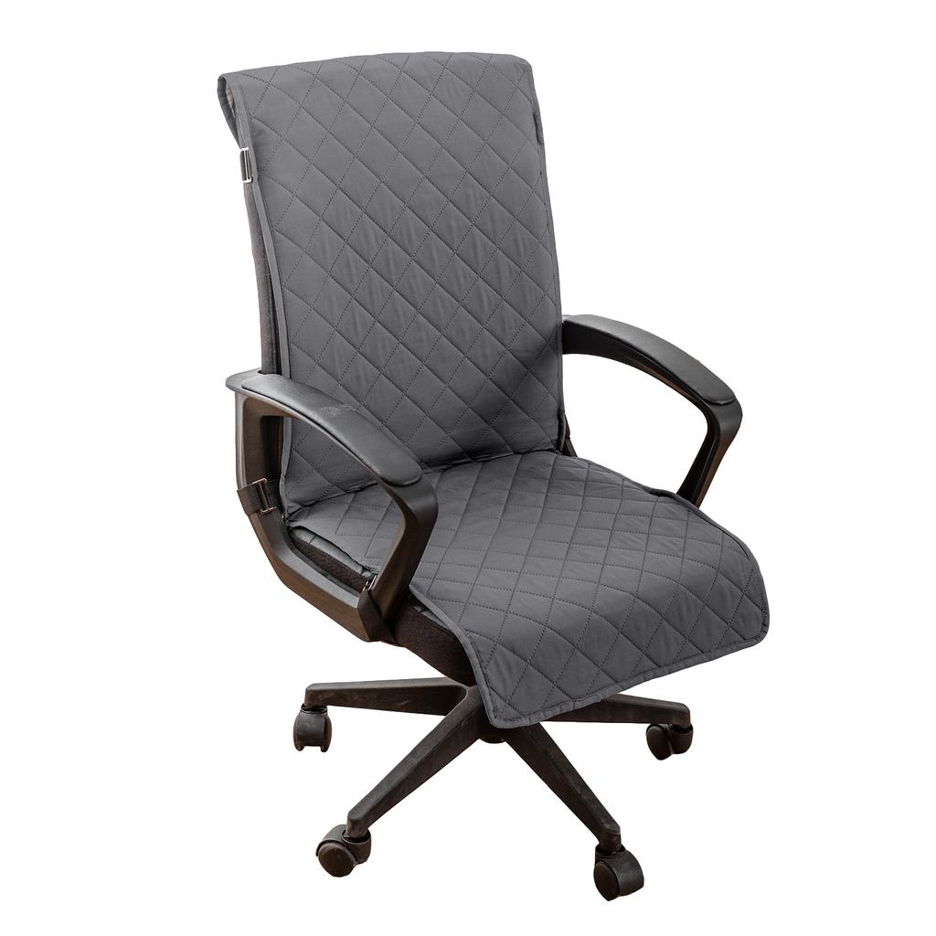 Двусторонний чехол на офисный стул, чехол на обеденный стул, мягкий чехол для настольного компьютера, противоскользящая пряжка для кресла или чехла на стул без подлокотников