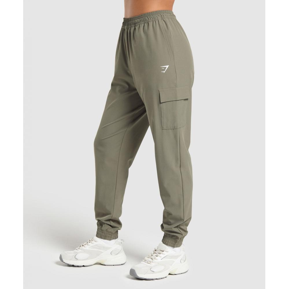 Gymshark Woven Cargo Pant Base Green B2c5z Ech1