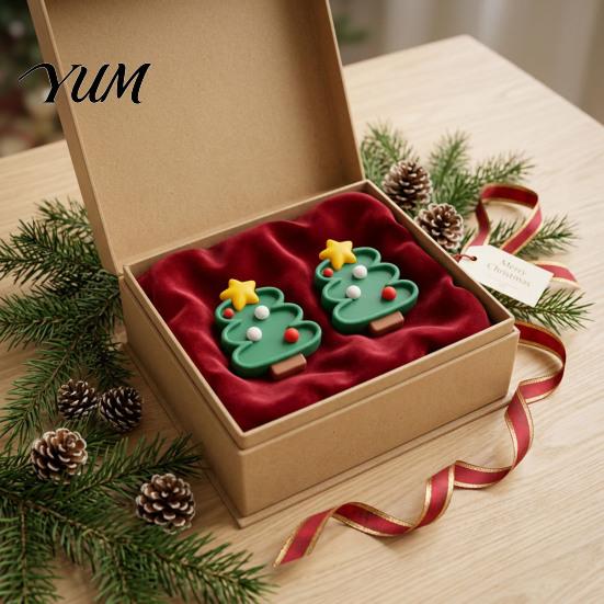 Holiday Fridge Decors Christmas Tree Refrigerator Magnet, 3D Printed Decor Accessory for Kitchen Cabinets Whiteboards Magnetic Memo Holder