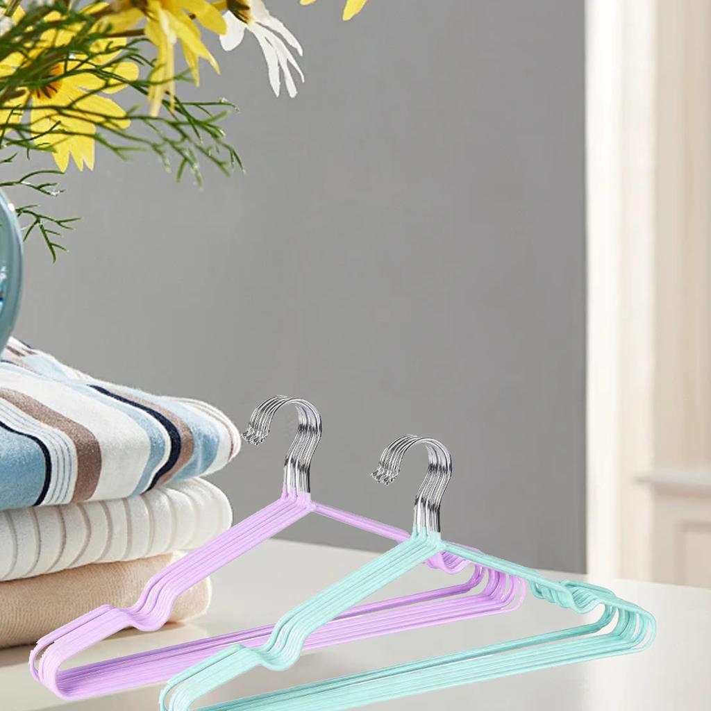 Anti Slip Clothes Hanger Stainless Steel Plastic Space Saving Adult Coat Shirt Hanger for Home Use
