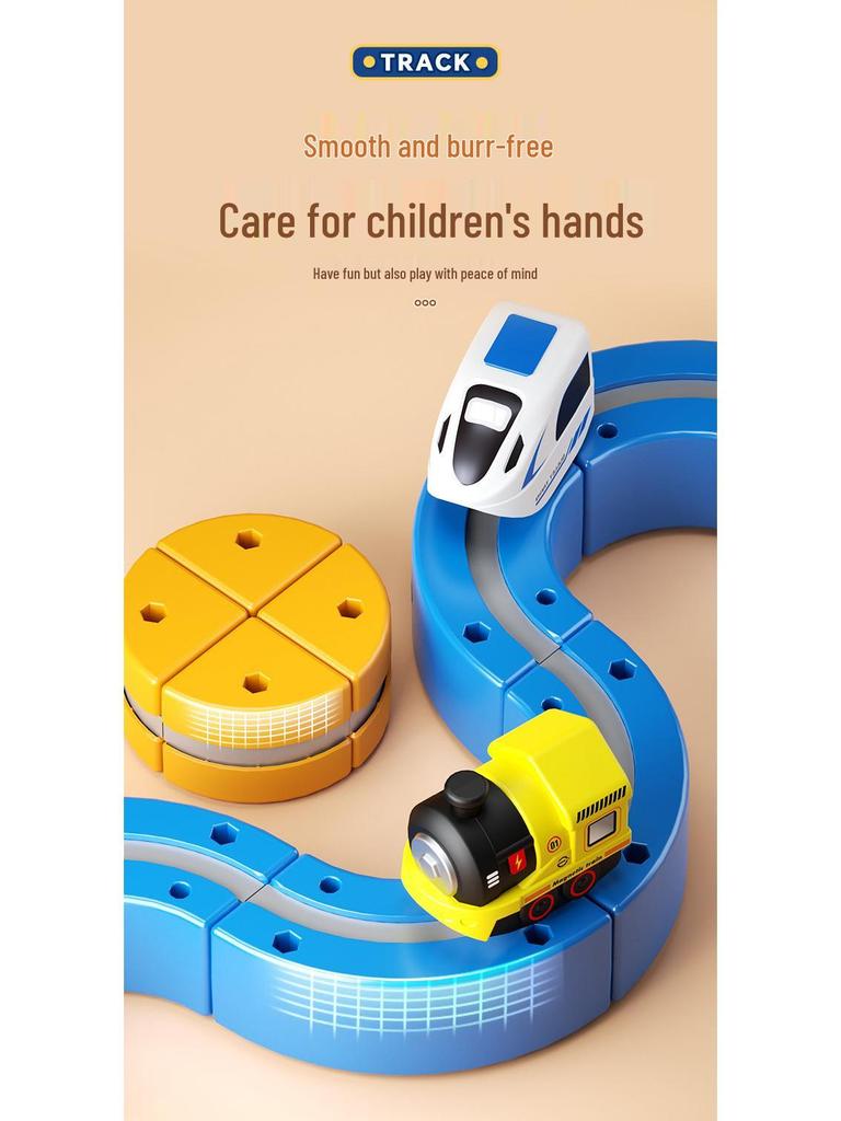 Kids' Magnetic High-Speed Rail Train Track DIY Assembly Toy