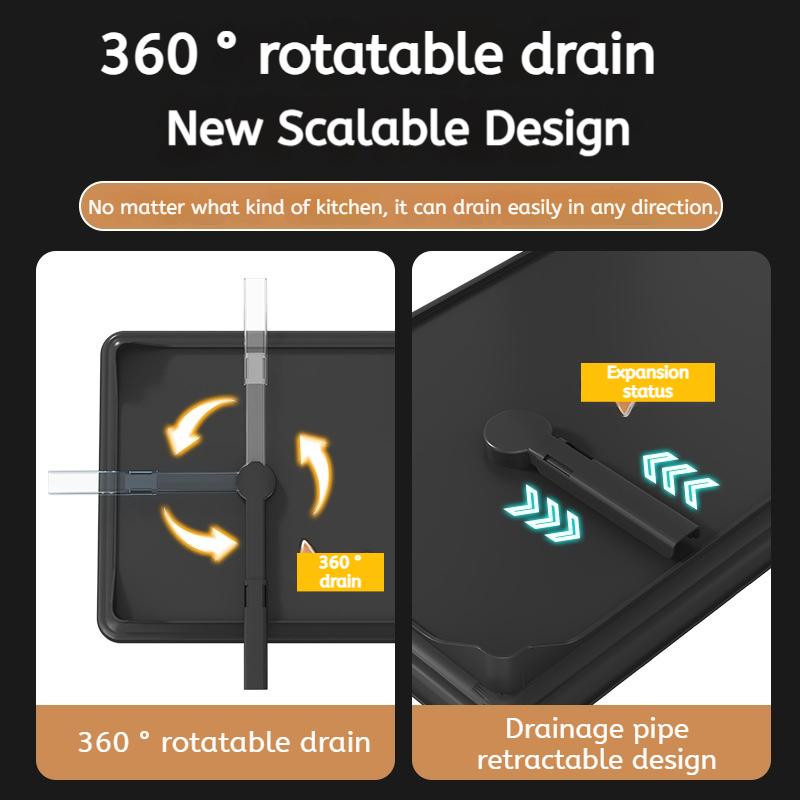 Сушилка для посуды из нержавеющей стали, регулируемый органайзер для кухонных тарелок с поддоном для стекания воды, над раковиной, сушилка для тарелок, органайзер для хранения