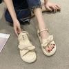 Cool Slippers Women's Summer Outer Wear Ins Tide 2025 New Fashion Two Wear Out Muffin Platform Beach Shoes