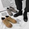 Fashion Men's Ankle Boots Winter Warm E Boots for Men Lace Up Male Platform Shoes Outdoor Punk Botas British Mid-carf Tooling Boot
