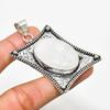 Rainbow Moonstone Gemstone Handmade 925 Silver Plated Jewelry Pendant 2.27"