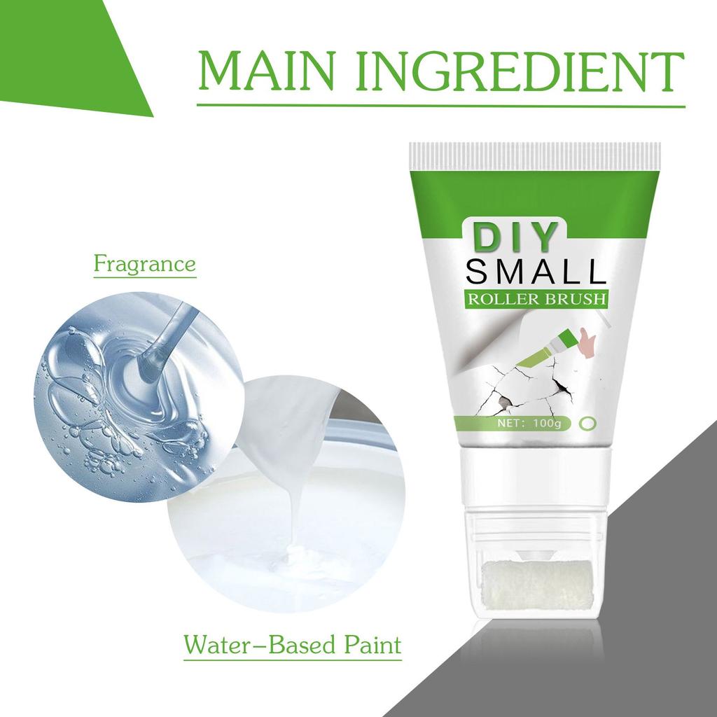 100 г белая настенная маленькая роликовая кисть для краски для внутренних стен, для бытовой стены, экологическая краска