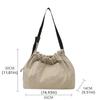 Wrinkled Nylon Cloth Handbag Korean Style Underarm Tote Bag Fashion Drawstring Shoulder Bag  Girls