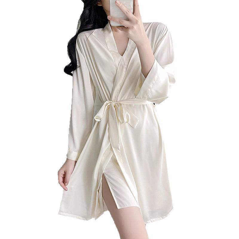 2025 Ice Silk Summer Pajama Set: Sexy Women's Button Camisole with Chest Pads