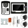 7in LCD Display Password Fingerprint Video Door Visual Intercom Doorbell