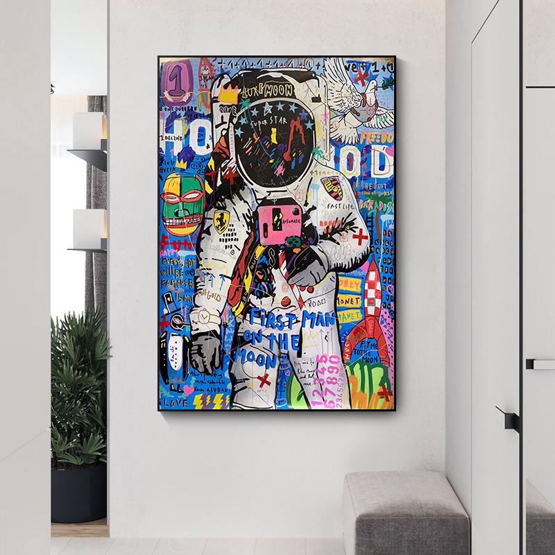 Абстрактные граффити в стиле поп-арт, портретные постеры, печать на холсте, картина, знаменитый Густав Климт, настенная картина для гостиной, домашний декор