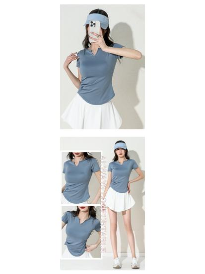 Women's Quick-Dry Slimming Yoga T-Shirt - Breathable Short Sleeve Running & Fitness Top