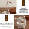 6 Pieces Coffee Spoon Set Swan Base Holder Stainless Steel Spoons Dessert Spoon Set  Fruit Dessert
