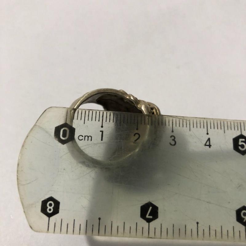 Chinese Tibet Silver Carving Lion Head Statue Ring Decoration Gift Collection