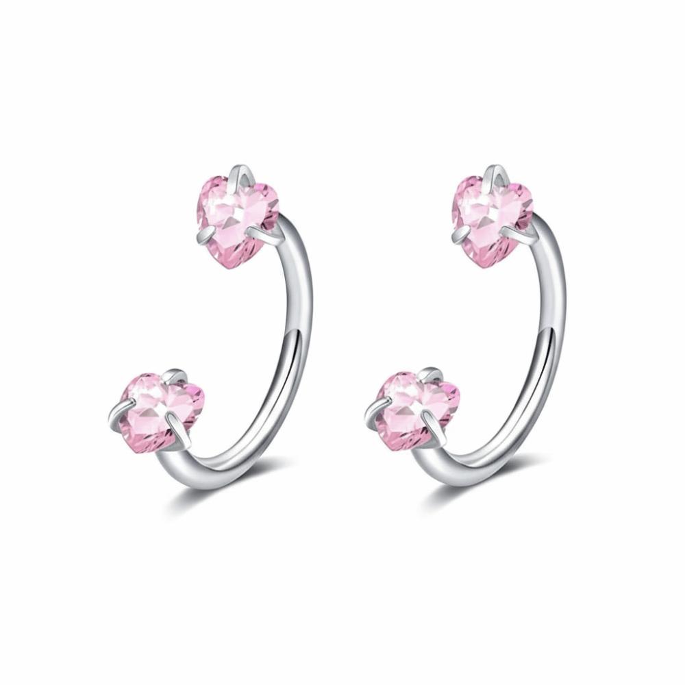 2 PCS Elegant Nose Ring Stainless Steel Daith Piercing Jewelry Cartilage Helix Earrings Daily