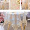 Hollow Square Floral Tablecloth Washable Knitted Lace Tablecloth Europe Rural Table Cloth  Desk