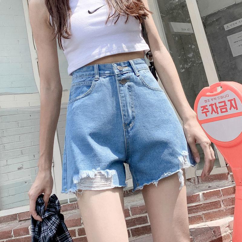 Classic and Minimalist Fashion Versatile Summer Black Female Loose High-waisted A Word Thin Outside Wearing Wide-legged Denim Shorts Individuality