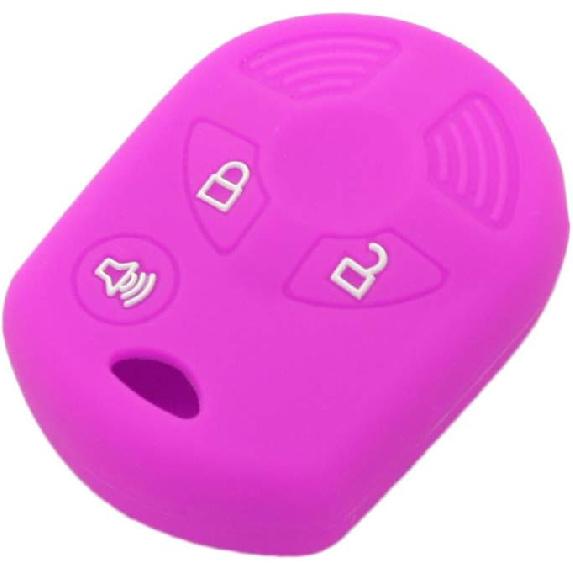 SEGADEN Silicone Cover Protector Case Holder Skin Jacket Compatible with Ford Edge Escape Expedition Explorer F-150 Flex Ranger Windstar 3 Button