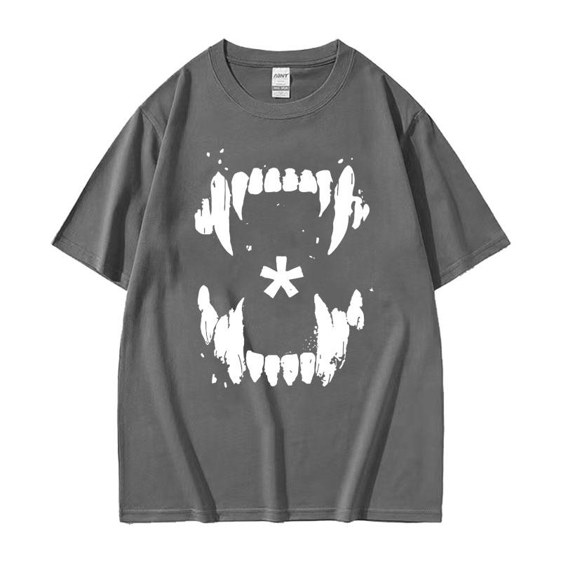 Rapper Playboi Carti Opium Teen X Print T ShirtUnisex's Clothing Hip Hop Vintage T Shirts Male 100% Cotton Oversized T-shirt