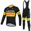 Tour De France 2026 Strap Long Sleeve Cycling Suit Set Winter Warm Thin Fleece Cycling Shirt Cycling Top Overalls