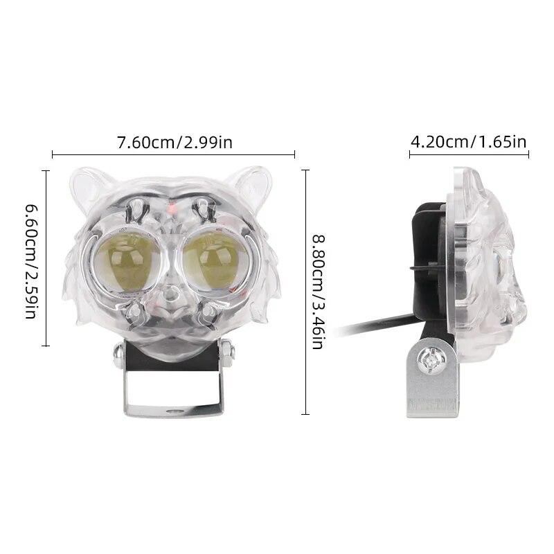 1 шт. мотоциклетные прожекторы светодиодные белые желтые вспышки красочные совы тигровые фары для мотоцикла противотуманные фары универсальные модифицированные фары