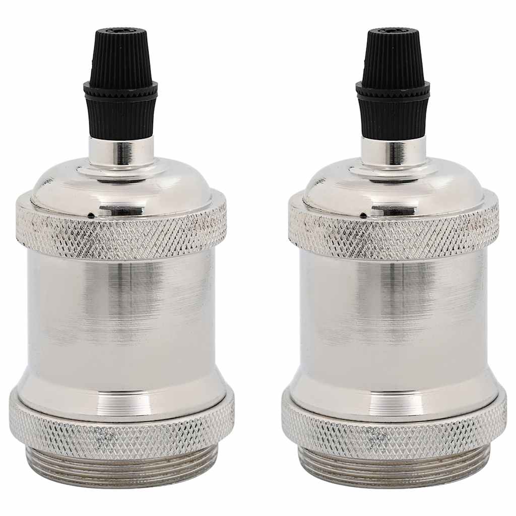 Lamp Holder Set 2 pcs Satin Nickel E27