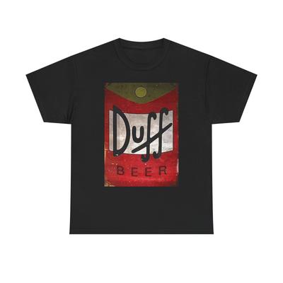 Графическая футболка Duff Beer Смешной винтажный логотип Симпсонов Унисекс Плотный хлопок