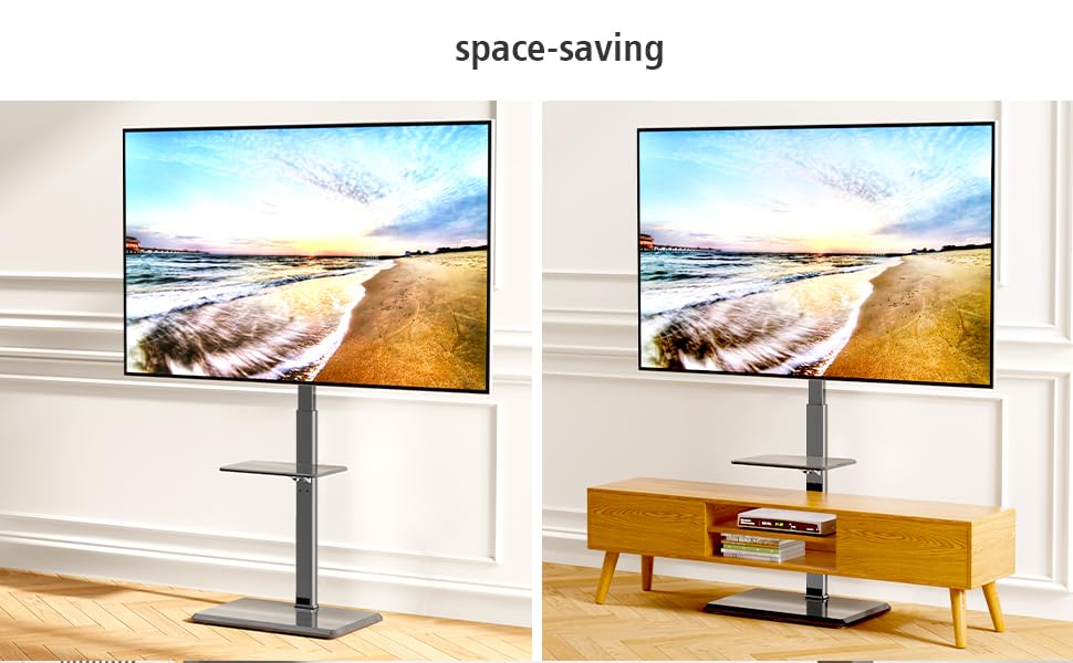 Afaloona TV настенный телевизор, высокая совместимость с отдельно стоящими телевизорами, грузоподъемность 45 кг, высота телевизора, включая место для хранения, черная подставка, подставка, тип, 32-75 дюймов,