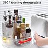 Lazy Susan Organizer Spice Storage Rack 360-Degree Rotatable Large Capacity Transparent Countertop Turntable Spice Holder