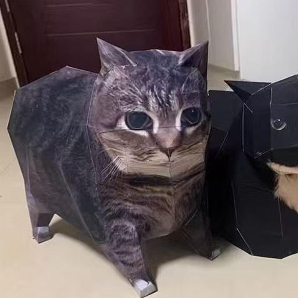 Ручная работа Oiiao Модель кошки из бумаги Большая модель кошки из бумаги Хух Модель кошки из бумаги Дарить подарки другу