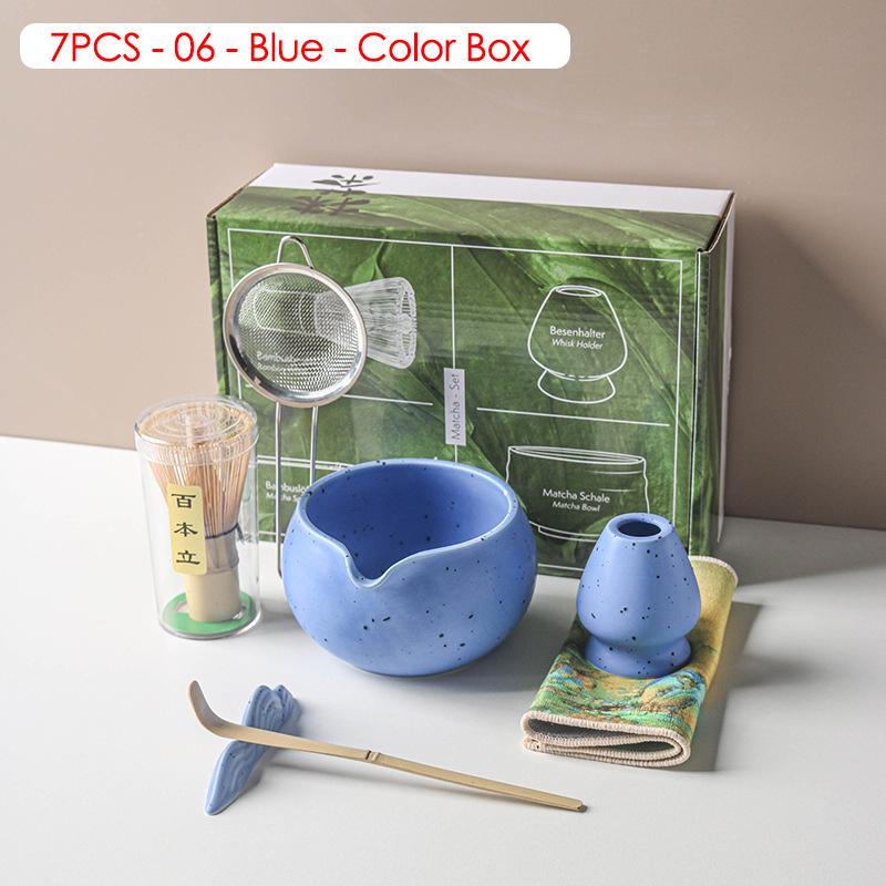 4/5/6/7/8 шт. Белый/Зеленый/Синий/Фиолетовый Венчик для чая матча Чайная посуда Японская церемония Бамбуковый чайный инструмент Изысканный набор для матча для чайного сервиза