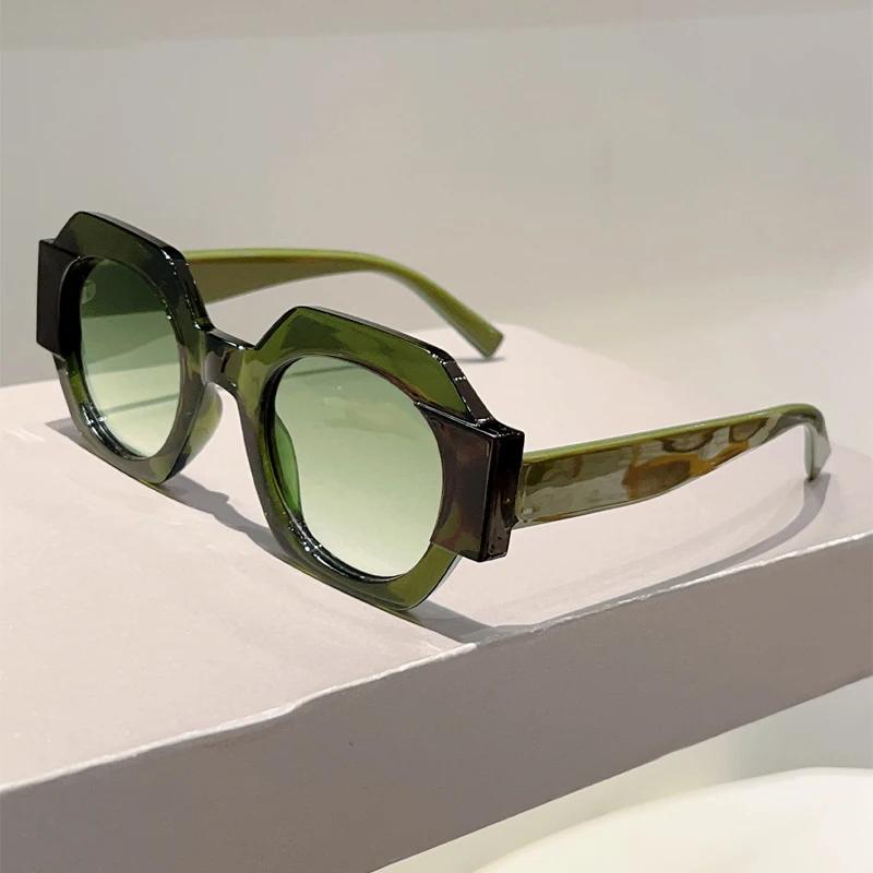 Солнцезащитные очки Polygon Rim для мужчин  Новинка Модные Градиентные Леденцовые Цвета Повседневные Солнцезащитные Очки для Женщин Трендовый Дизайн Бренда Оттенки
