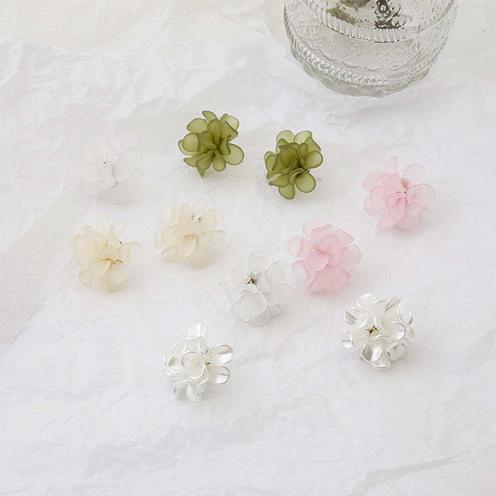 Summer Resin Women Korean Sweet Stud Earrings Flower Earrings Women Jewelry Acrylic Flower
