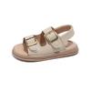 Retro Girl Sandals Summer New Kids Beach Shoes Soft Soled Boys' Shoes Fashion Anti Slip Baby Sandals Simple Child Flat Sandals