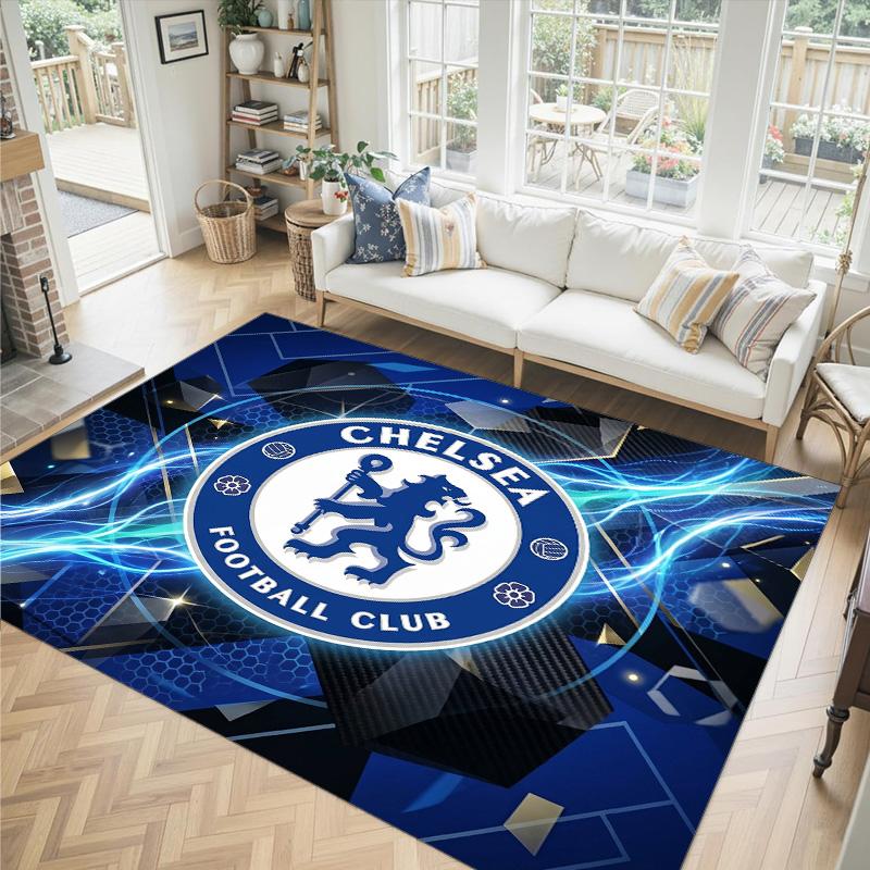 Дизайн Chelsea FC Хрустальный Велюровый Ковер Уютный Не?Нескользящий ковер с принтом для спальни, гостиной, прихожей