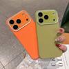 Чехол из силикона с защитой камеры с большим окном для iPhone 17 16 15 14 13 12 11 Plus Pro Max, однотонный, матовый, ударопрочный