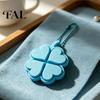 Push Toy with Ball Chain Four-Leaf Clover Clicker Keychain, 3D Printed Leaf Bag Pendant Chain, Stress Relief Finger Toy, Decorative Accessory