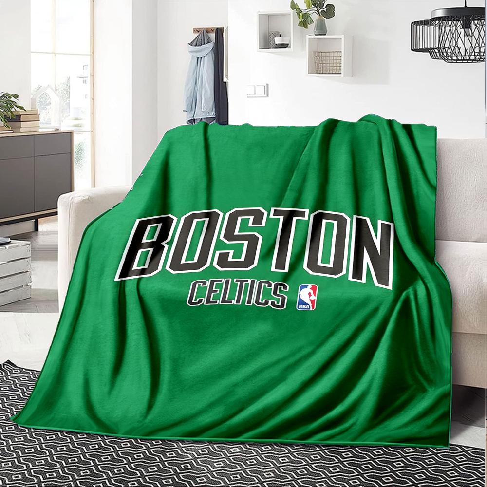 1pc Boston Celtics Blanket, Gift, for Men and Women, Soft Blanket, Good for Sofa Bed Couch Travel, Lightweight Flannel Blanket