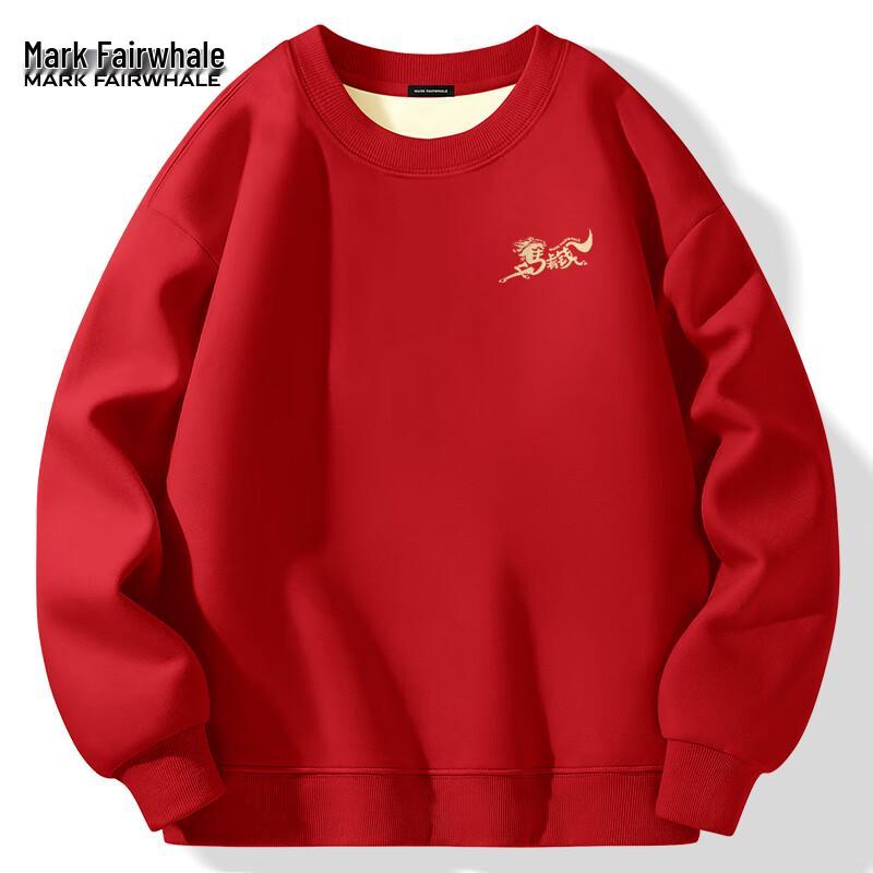 Mark Fairwhale Men's Winter Plush-Lined Round Neck Sweatshirt