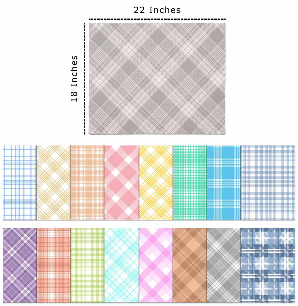 Soimoi Комплект из 16 кусков ткани Fat Quarter - пастельный принт в клетку 18"x22" для лоскутного шитья своими руками - 100% хлопок, предварительно раскроенная ткань для квилтинга