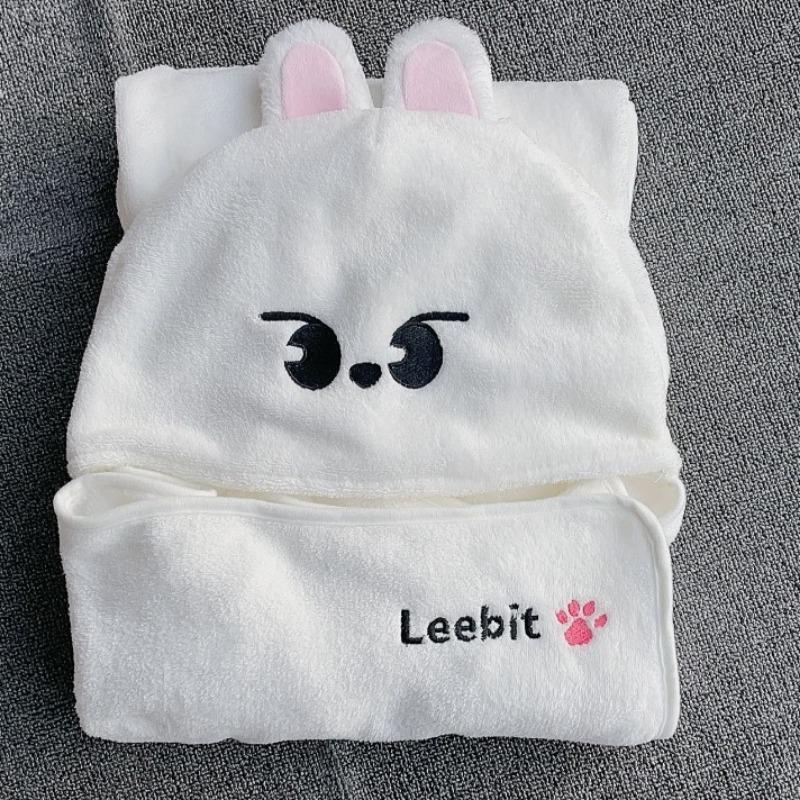 MINISO Kpop Skzoos Плед с капюшоном Мультяшный Милый Фланелевый Ленивый Шарф Накидка Пледы БанЧан ЛиНо ЧанБин Феликс Подарки Декор для Дома