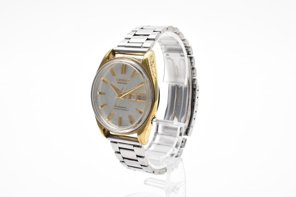 Used SEIKO SeikoMatic WeekdayWatches Gold Plated unisex SilverDial