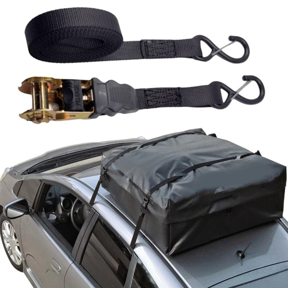Rust Proof Ratchet Tie Down Straps Black Polyester Lashing Straps Motorcycle