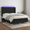 VidaXL Bed Slatted Base with Mattress and LEDs, Upholstered Bed, Double Bed, Adult Bed for Interior Bedroom, 3139199