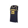 Баскетбольная майка NBA Retro Breathable Fited Wolverine Team Michigan 25 Men Jersey Navy-Blue AT8782-420