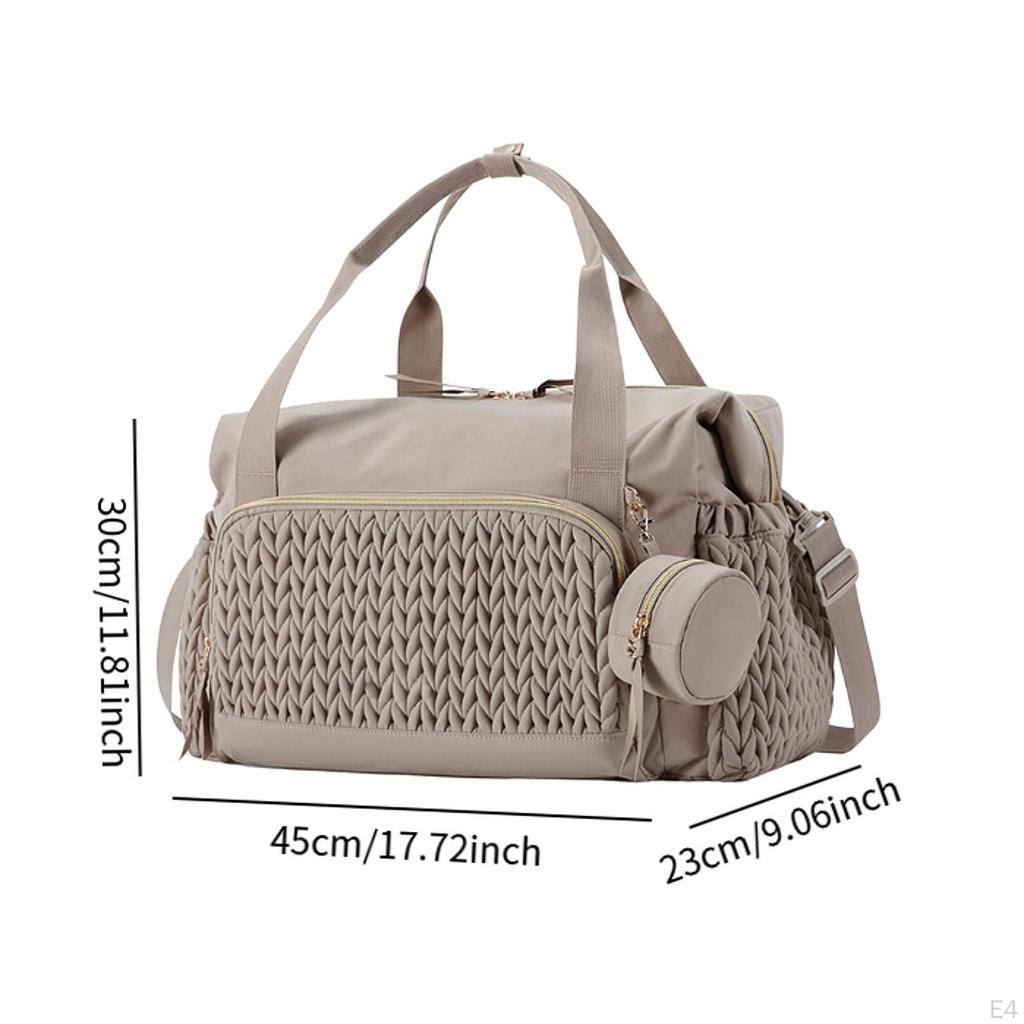 Diaper Bag Baby with Pacifier Case Water Resistant Mommy Shoulder Maternity for Travel