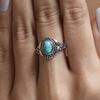 Кольцо с бирюзой, креативное женское украшение в форме бабочки