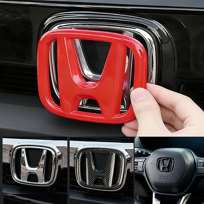 Значок автомобиля Решетка радиатора Передняя Часть Багажника Рулевое колесо Наклейки H-Decorate Аксессуары Для CR-V Civic Accord N-BOX Fit Jazz HR-V Veze