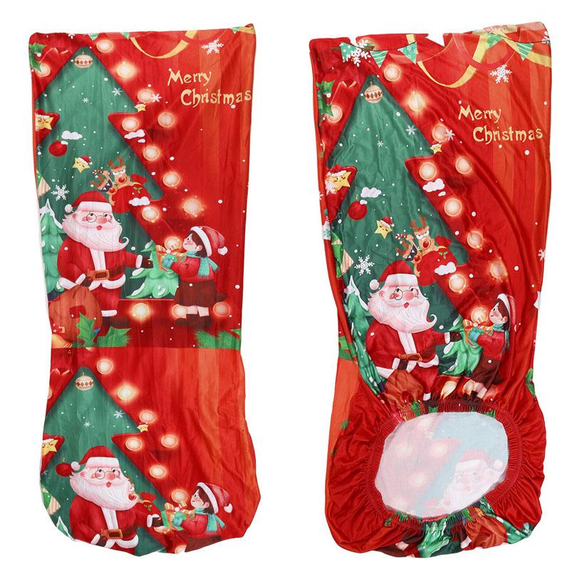2026 Рождественский чехол на стул полный комплект применимый декор эластичные чехлы на стулья с высокой спинкой чехол на обеденный стул атмосфера