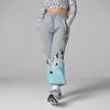 adidas Спортивные брюки Stella McCartney Color Blocked с завязками на шнурке, женские, алюминиево-серые, водно-зеленые HA8967