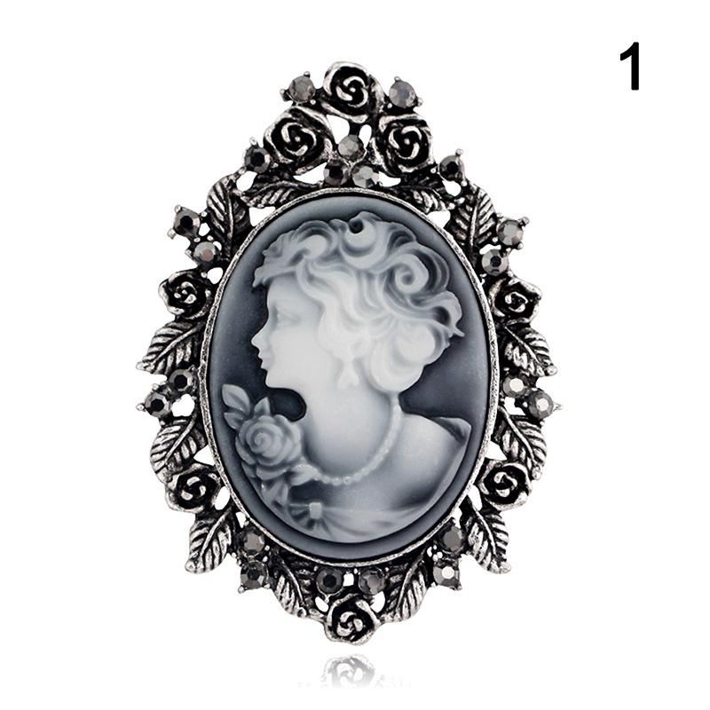 1X Винтажная камея в викторианском стиле свадебная вечеринка женская подвеска брошь булавка